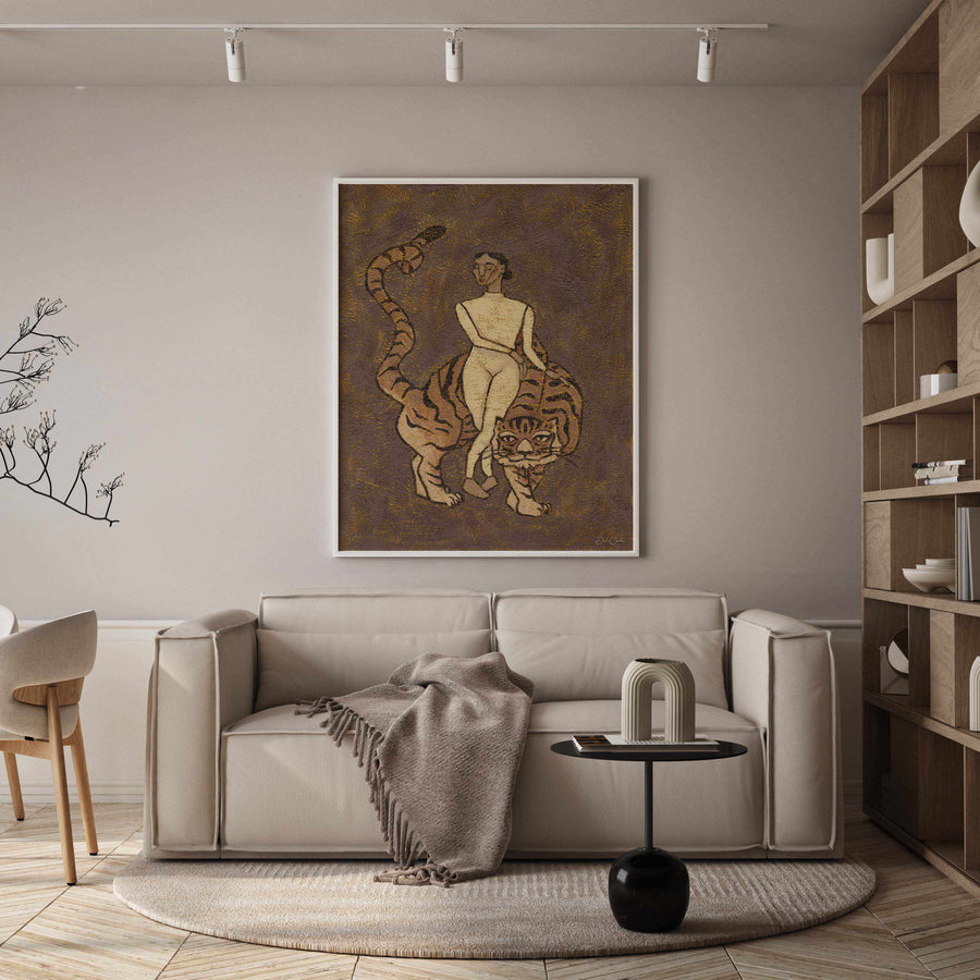 Feline by Julie Celina | Art Print from Olive et Oriel where you can shop wallpaper and artworks online