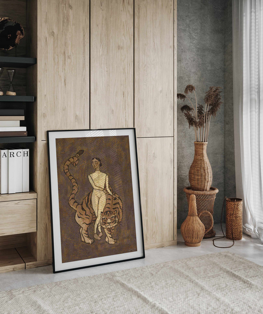 Feline by Julie Celina | Art Print from Olive et Oriel where you can shop wallpaper and artworks online