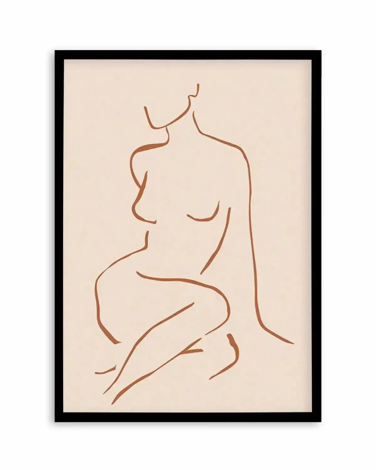 Female Form I | Terracotta Art Print from Olive et Oriel where you can shop wallpaper and artworks online