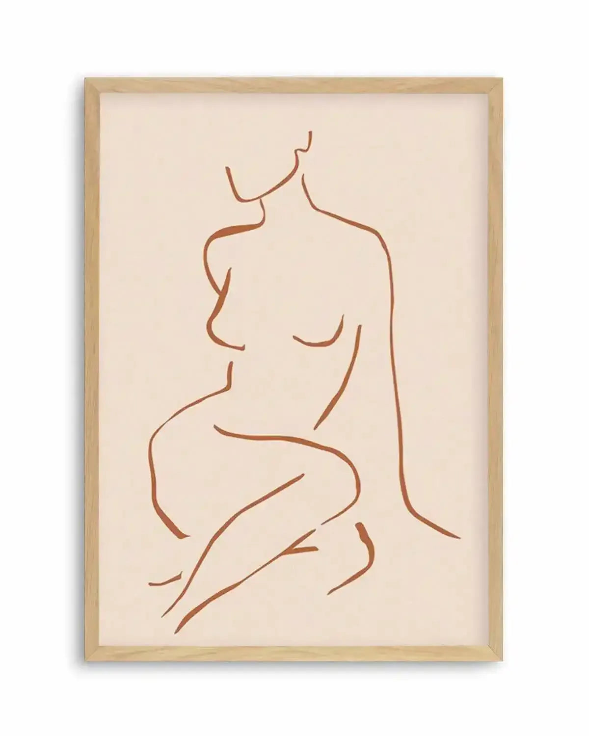 Female Form I | Terracotta Art Print from Olive et Oriel where you can shop wallpaper and artworks online