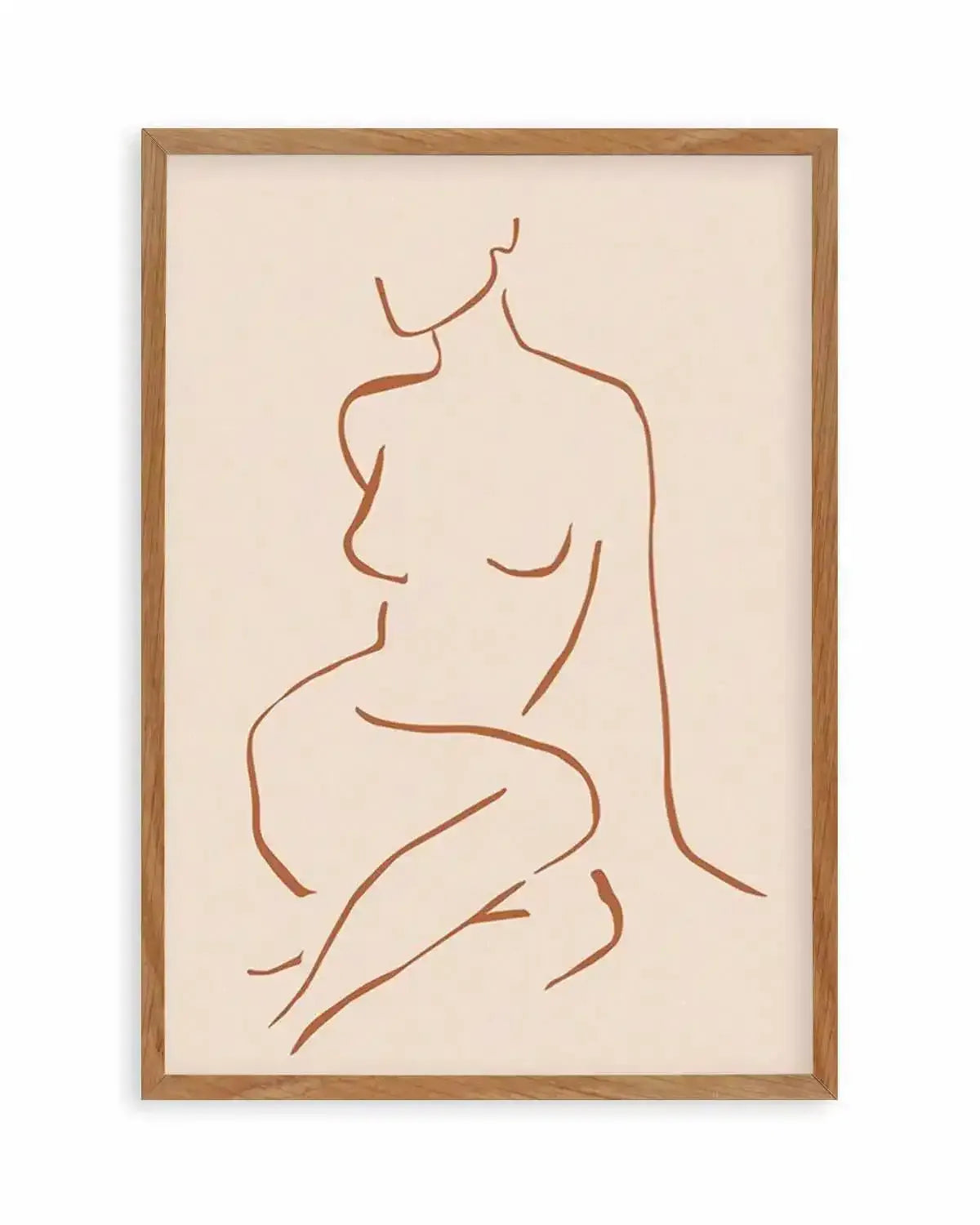 Female Form I | Terracotta Art Print from Olive et Oriel where you can shop wallpaper and artworks online