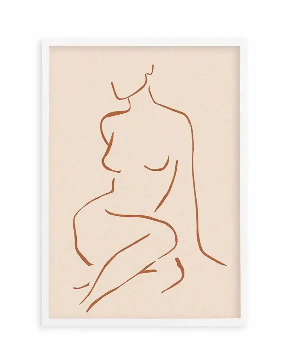 Female Form I | Terracotta Art Print from Olive et Oriel where you can shop wallpaper and artworks online