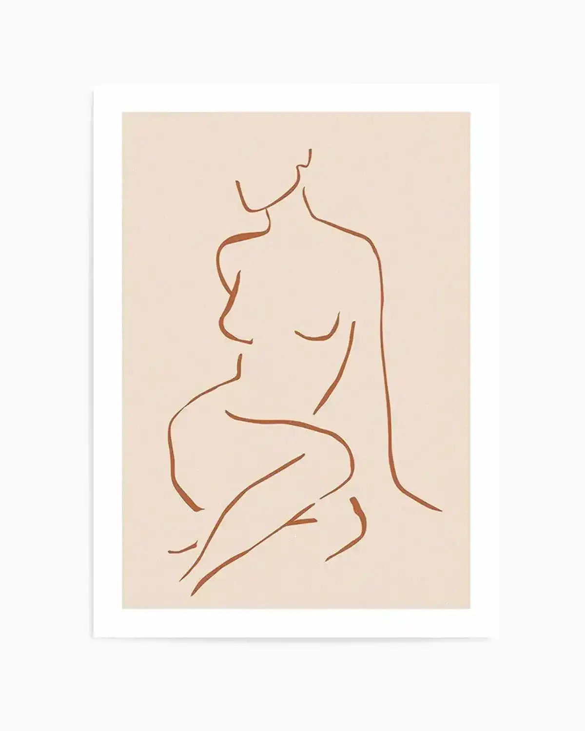 Female Form I | Terracotta Art Print from Olive et Oriel where you can shop wallpaper and artworks online