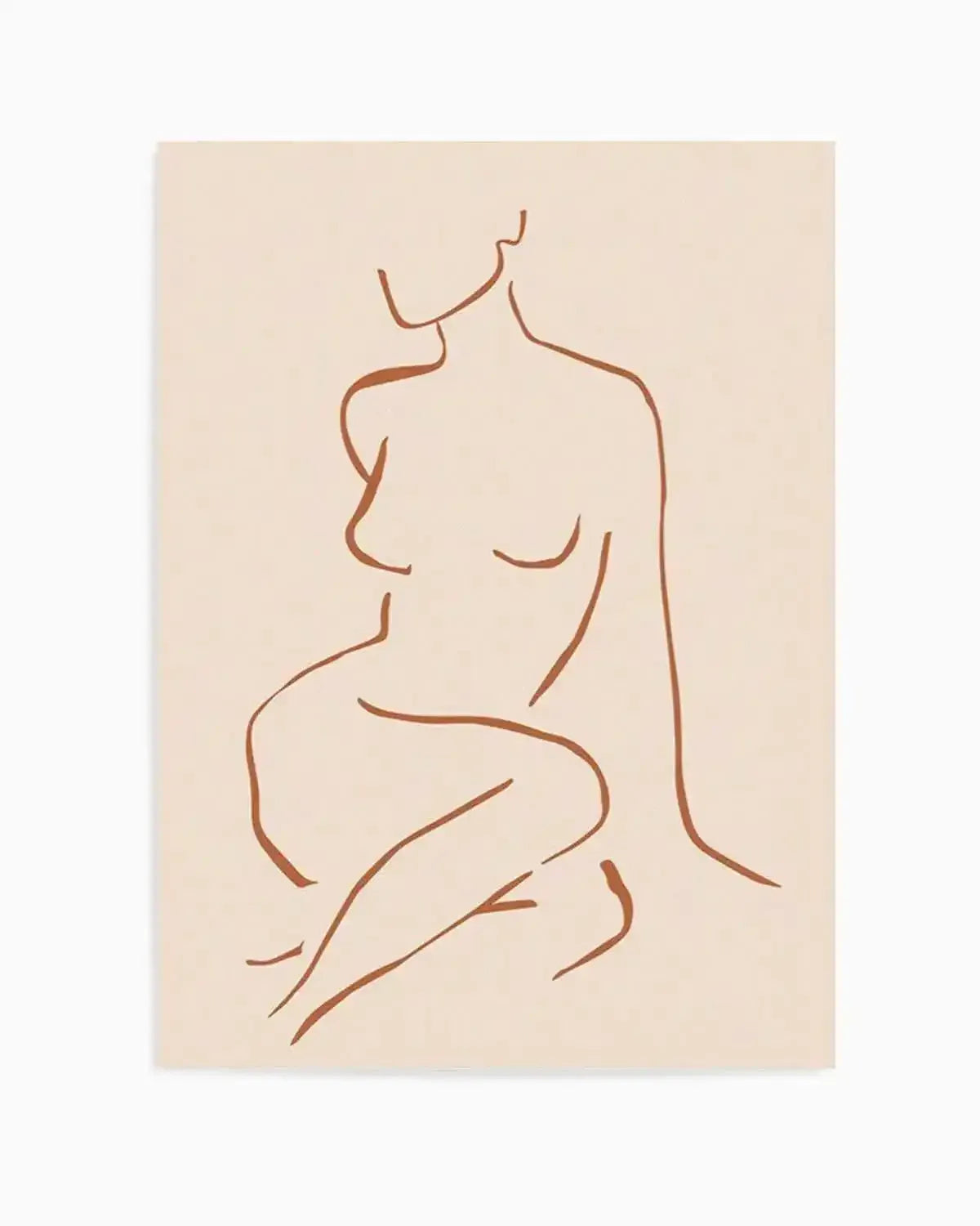 Female Form I | Terracotta Art Print from Olive et Oriel where you can shop wallpaper and artworks online