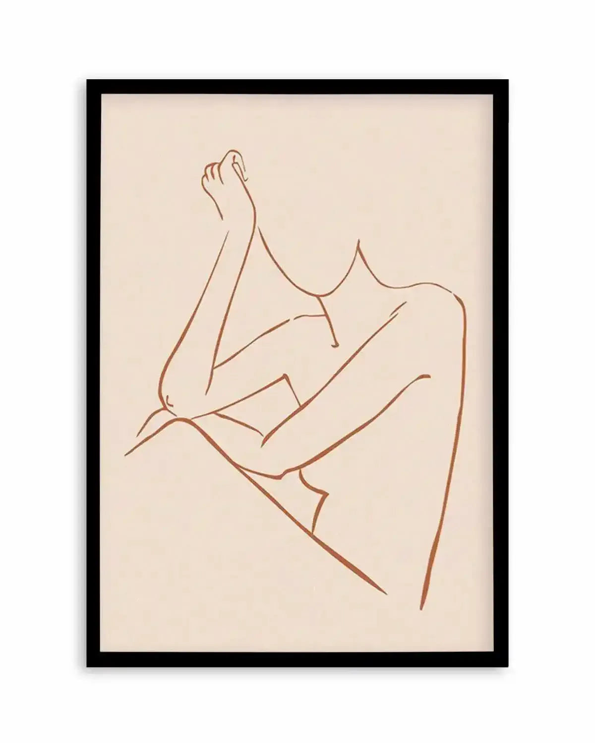 Female Form II | Terracotta Art Print from Olive et Oriel where you can shop wallpaper and artworks online
