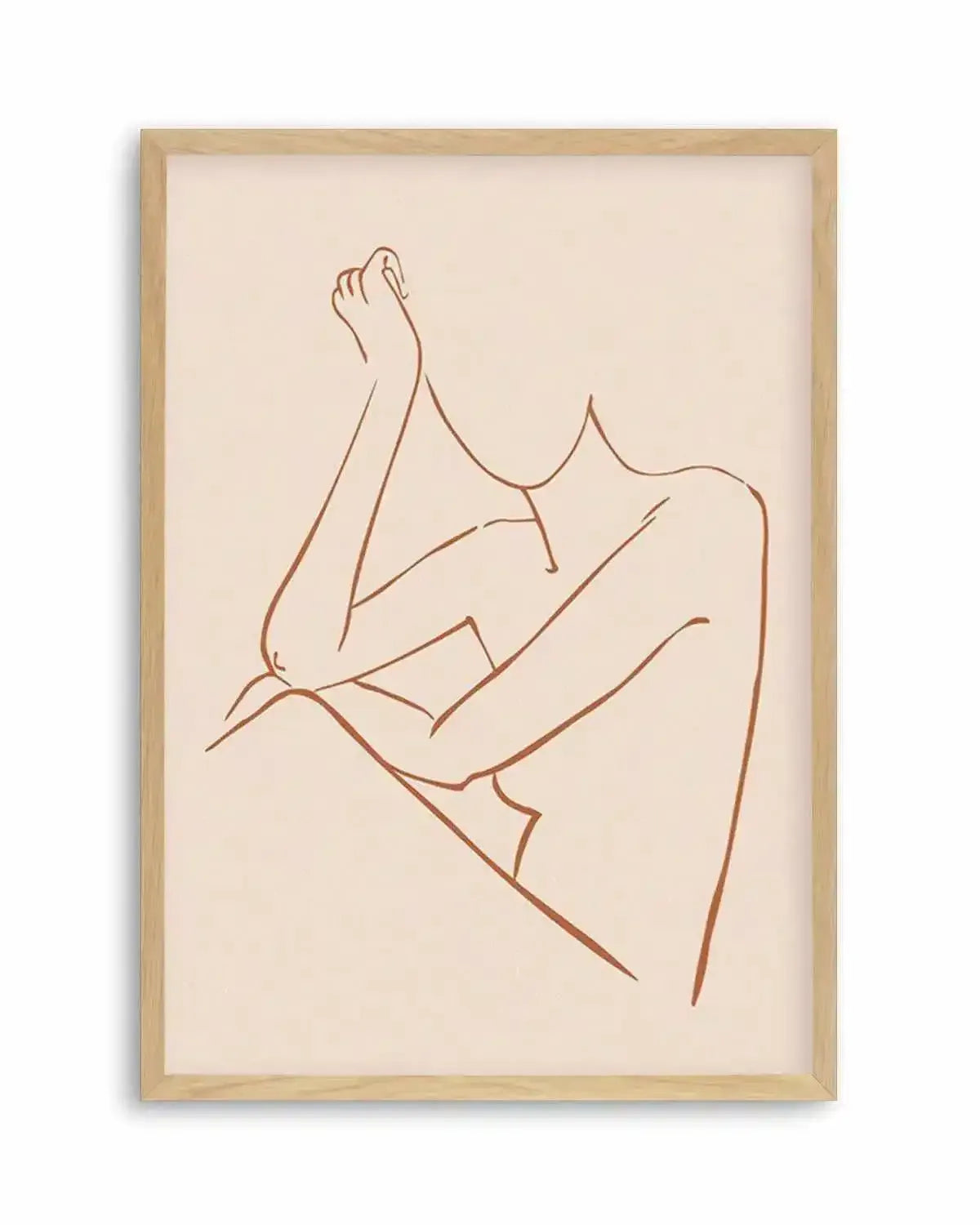 Female Form II | Terracotta Art Print from Olive et Oriel where you can shop wallpaper and artworks online