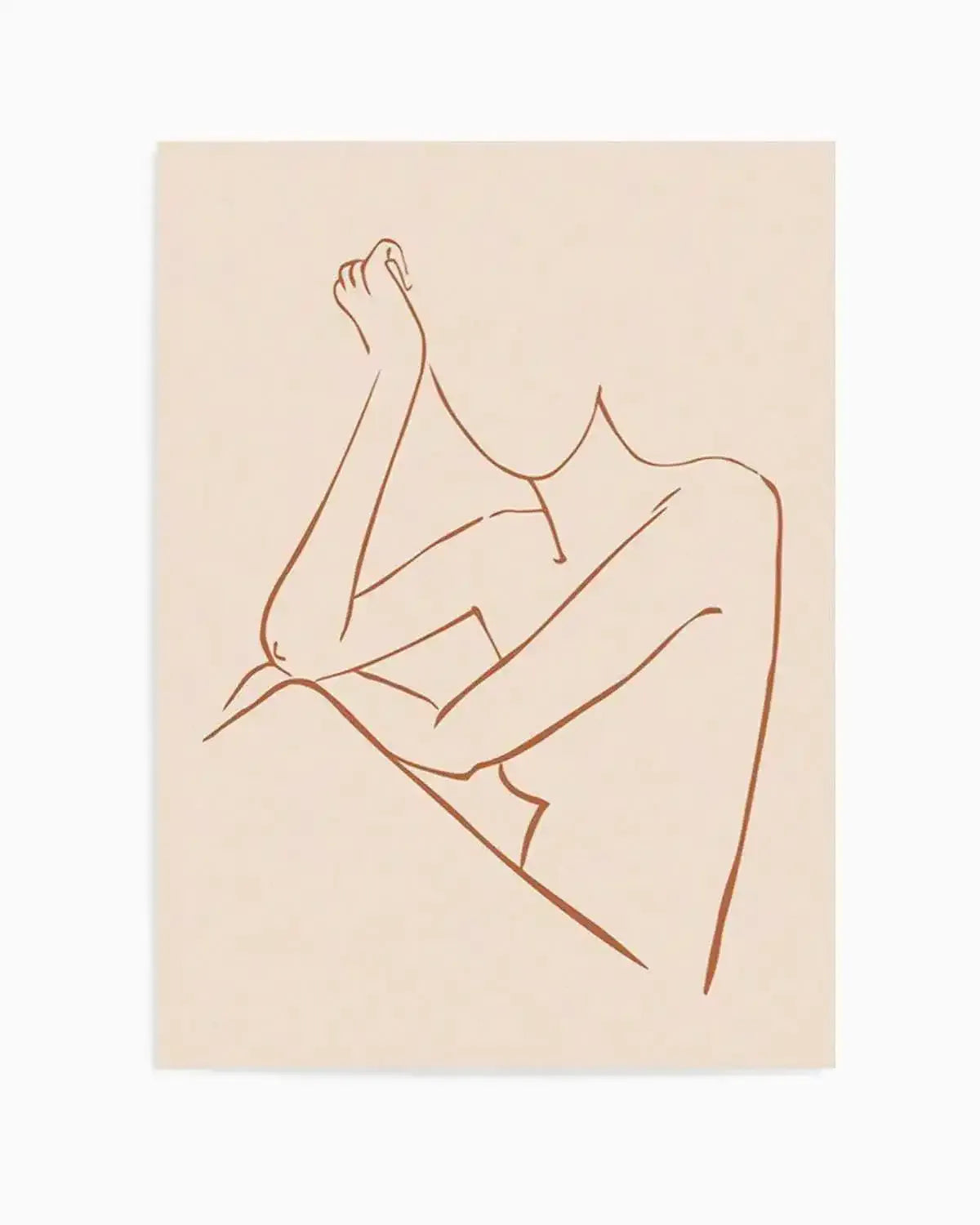 Female Form II | Terracotta Art Print from Olive et Oriel where you can shop wallpaper and artworks online
