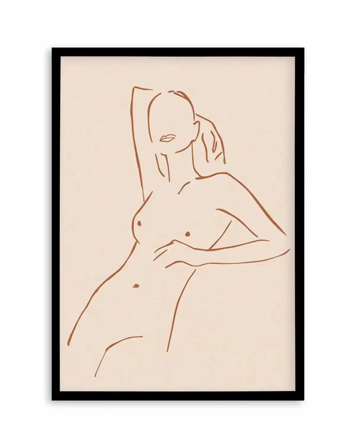 Female Form III | Terracotta Art Print from Olive et Oriel where you can shop wallpaper and artworks online
