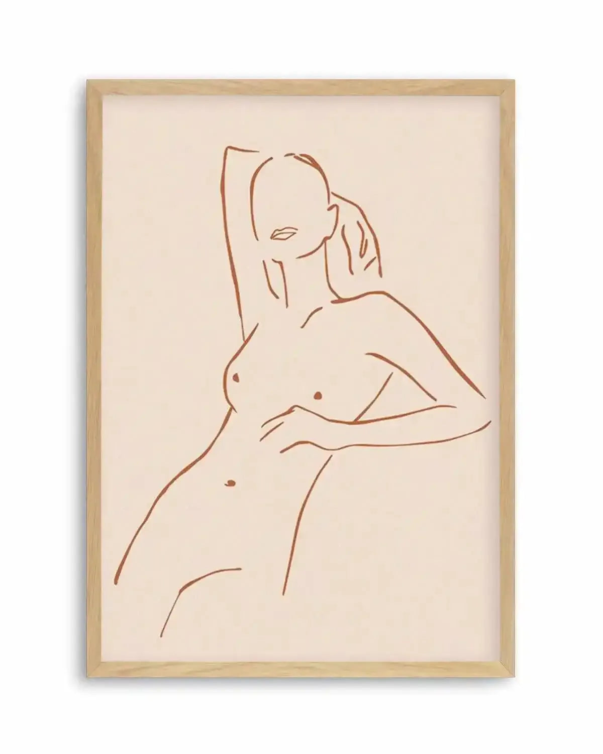 Female Form III | Terracotta Art Print from Olive et Oriel where you can shop wallpaper and artworks online