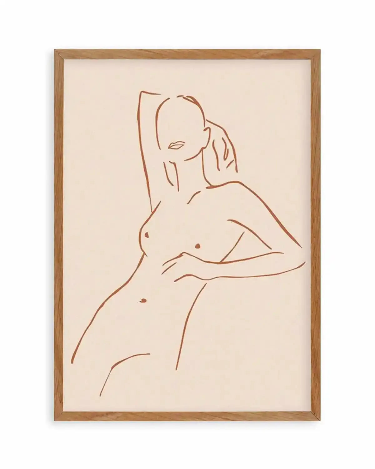 Female Form III | Terracotta Art Print from Olive et Oriel where you can shop wallpaper and artworks online