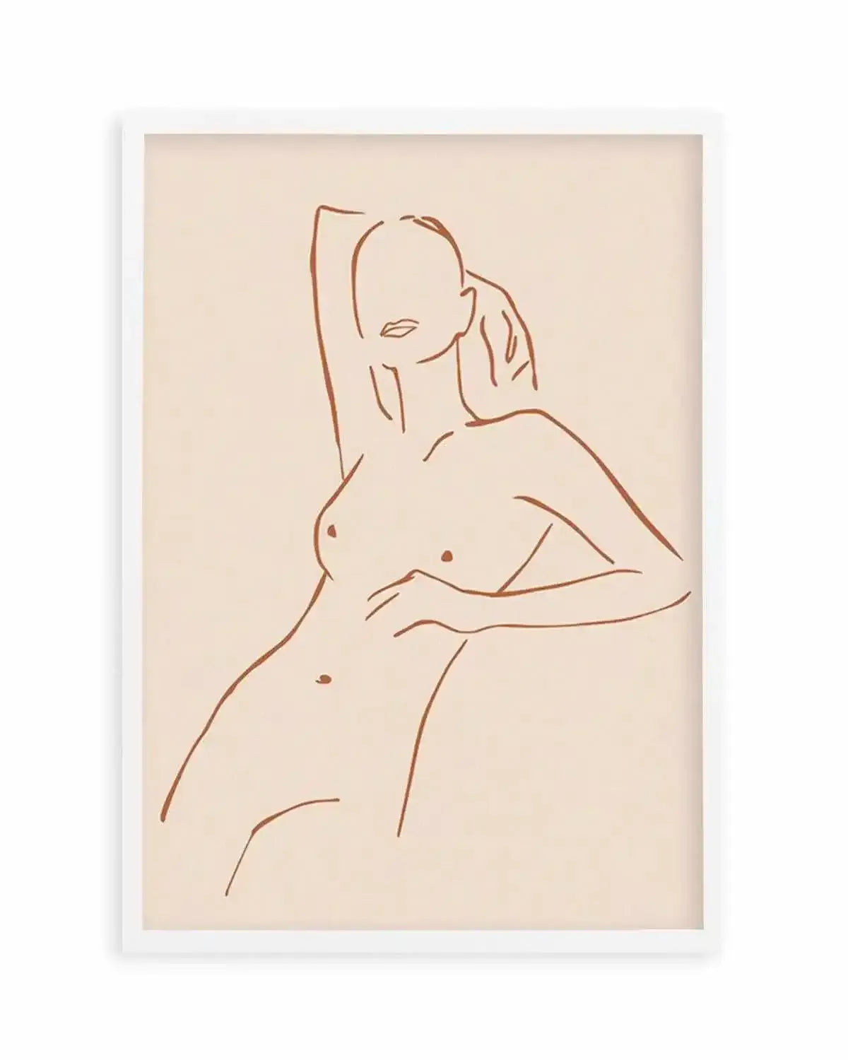Female Form III | Terracotta Art Print from Olive et Oriel where you can shop wallpaper and artworks online