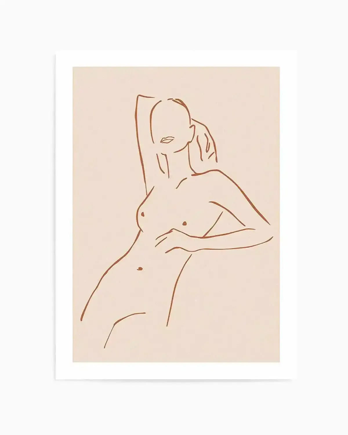 Female Form III | Terracotta Art Print from Olive et Oriel where you can shop wallpaper and artworks online