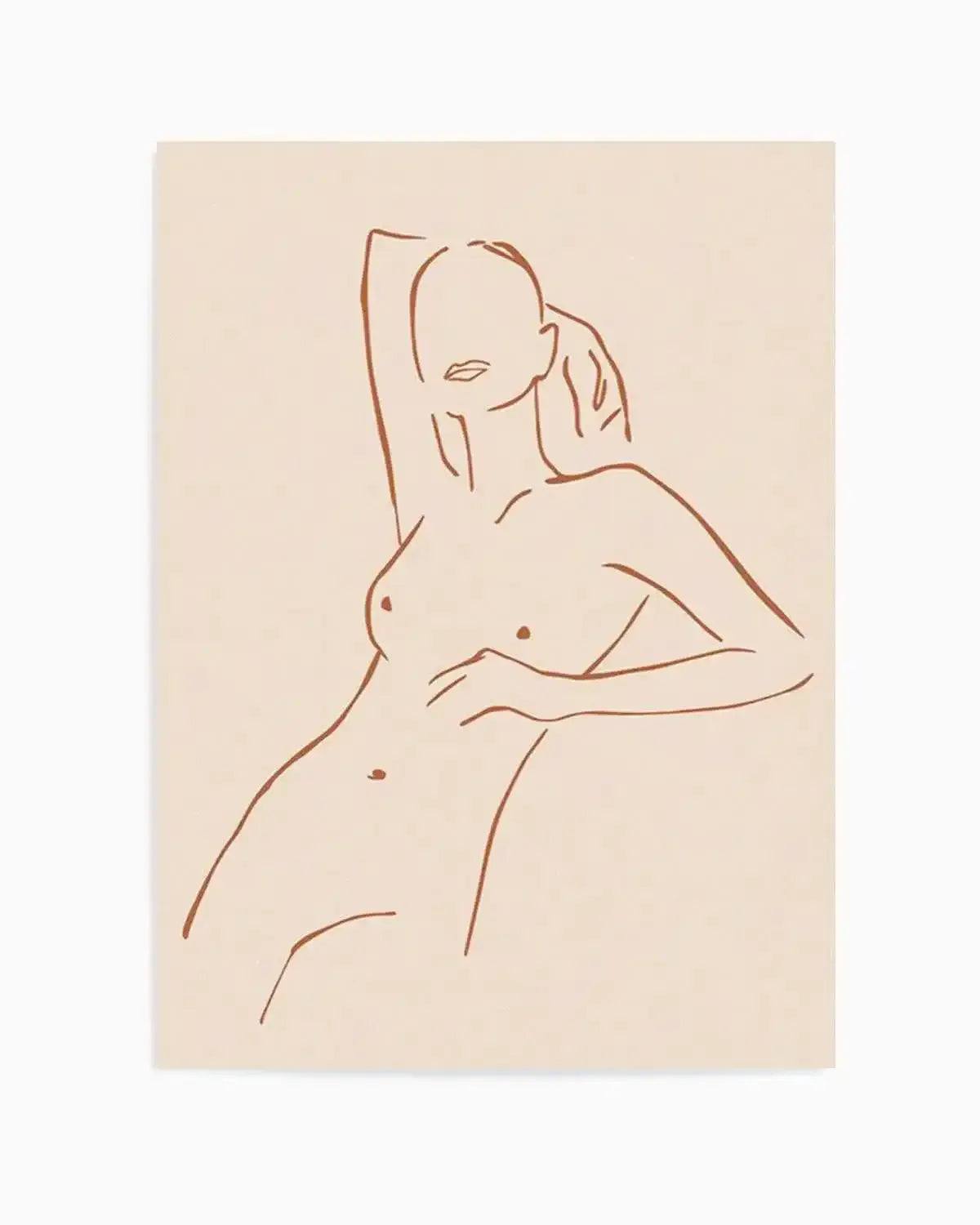 Female Form III | Terracotta Art Print from Olive et Oriel where you can shop wallpaper and artworks online