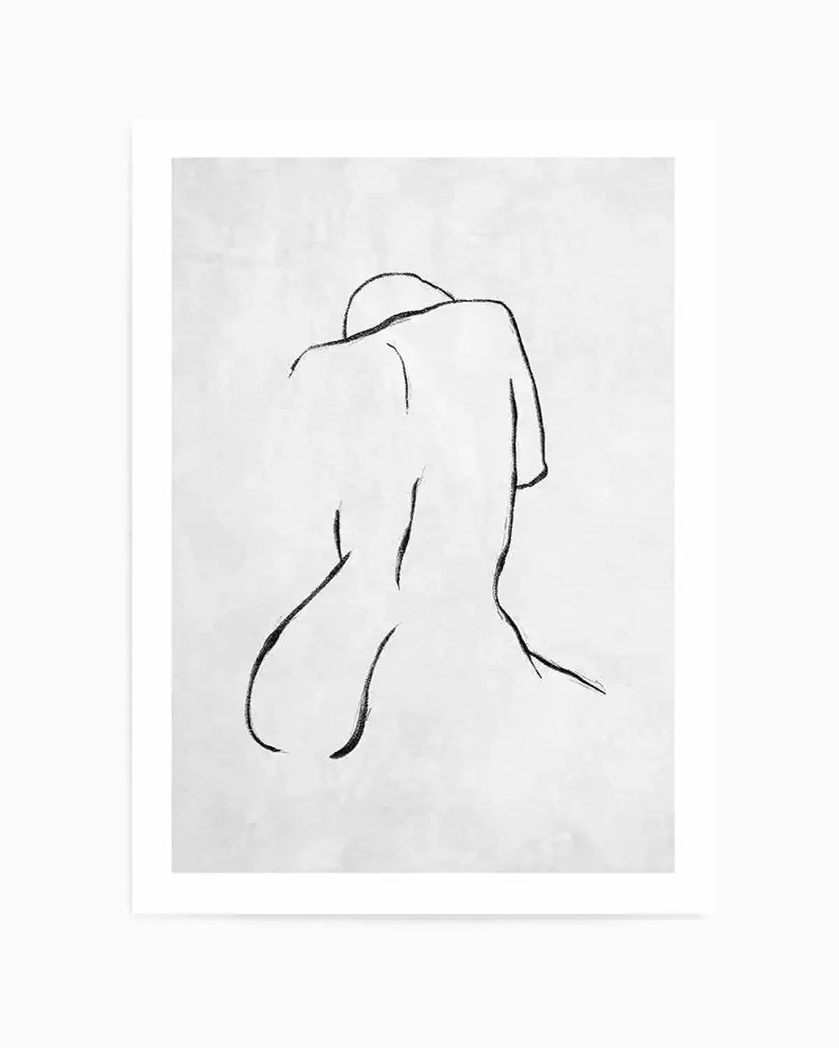 Female Form | Grey Art Print from Olive et Oriel where you can shop wallpaper and artworks online