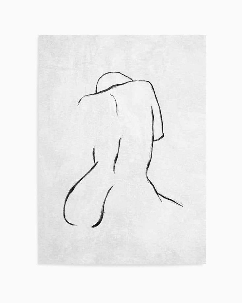 Female Form | Grey Art Print