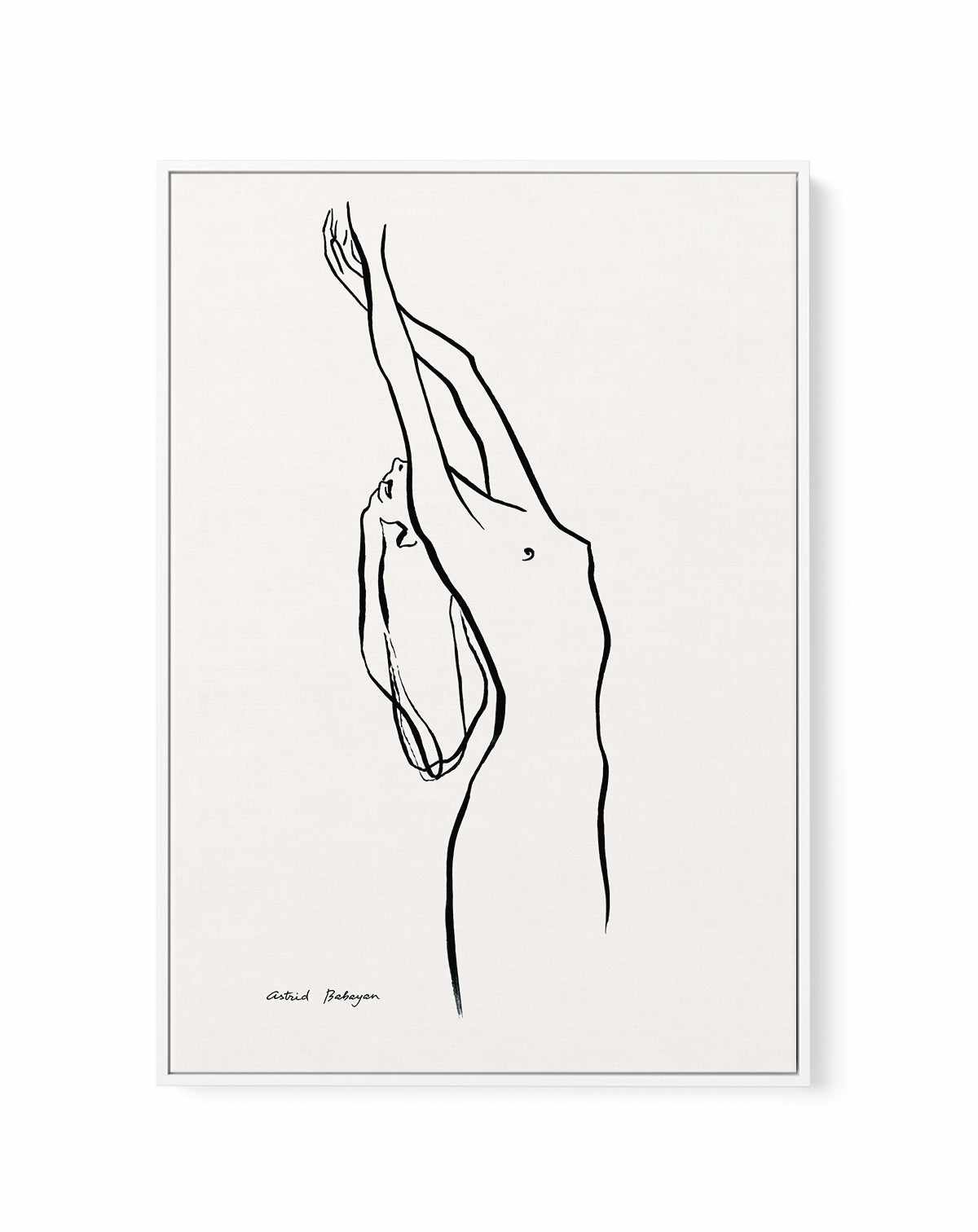 Female Outlines I by Astrid Babayan | Framed Canvas Art Print