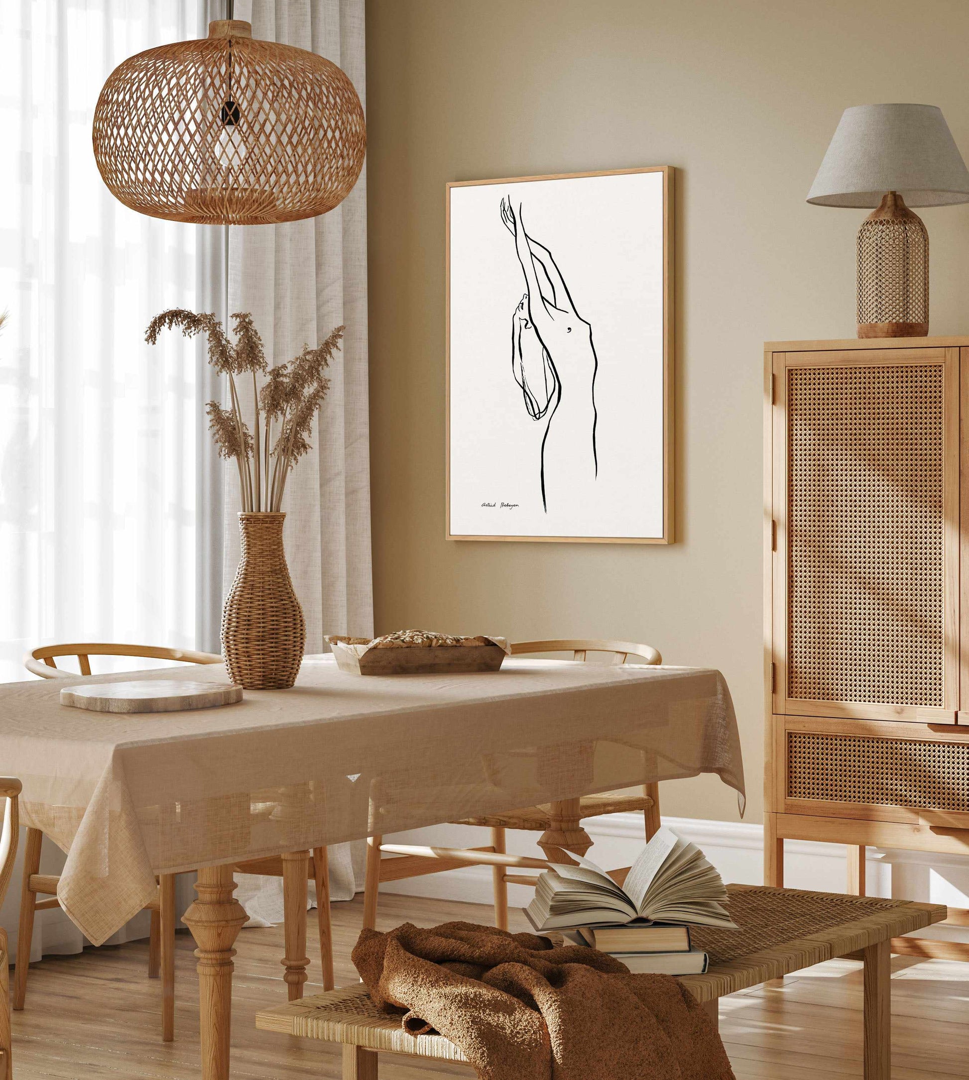 Female Outlines I by Astrid Babayan | Framed Canvas Art Print from Olive et Oriel where you can shop wallpaper and artworks online