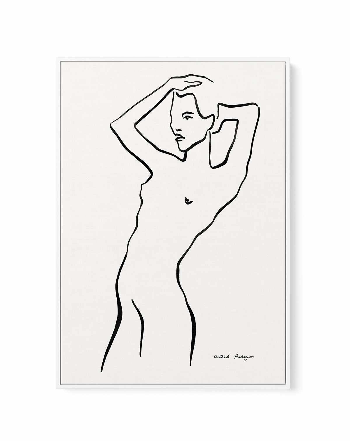 Female Outlines II by Astrid Babayan | Framed Canvas Art Print