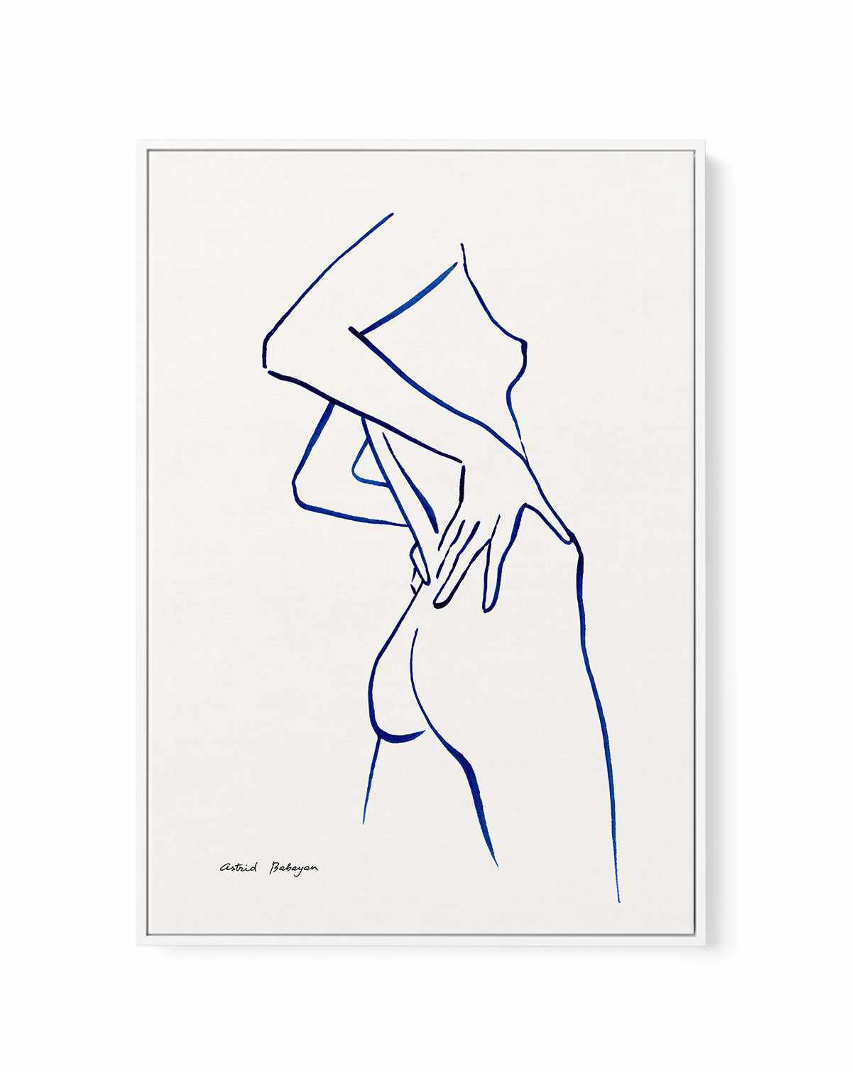 Female Outlines III by Astrid Babayan | Framed Canvas Art Print