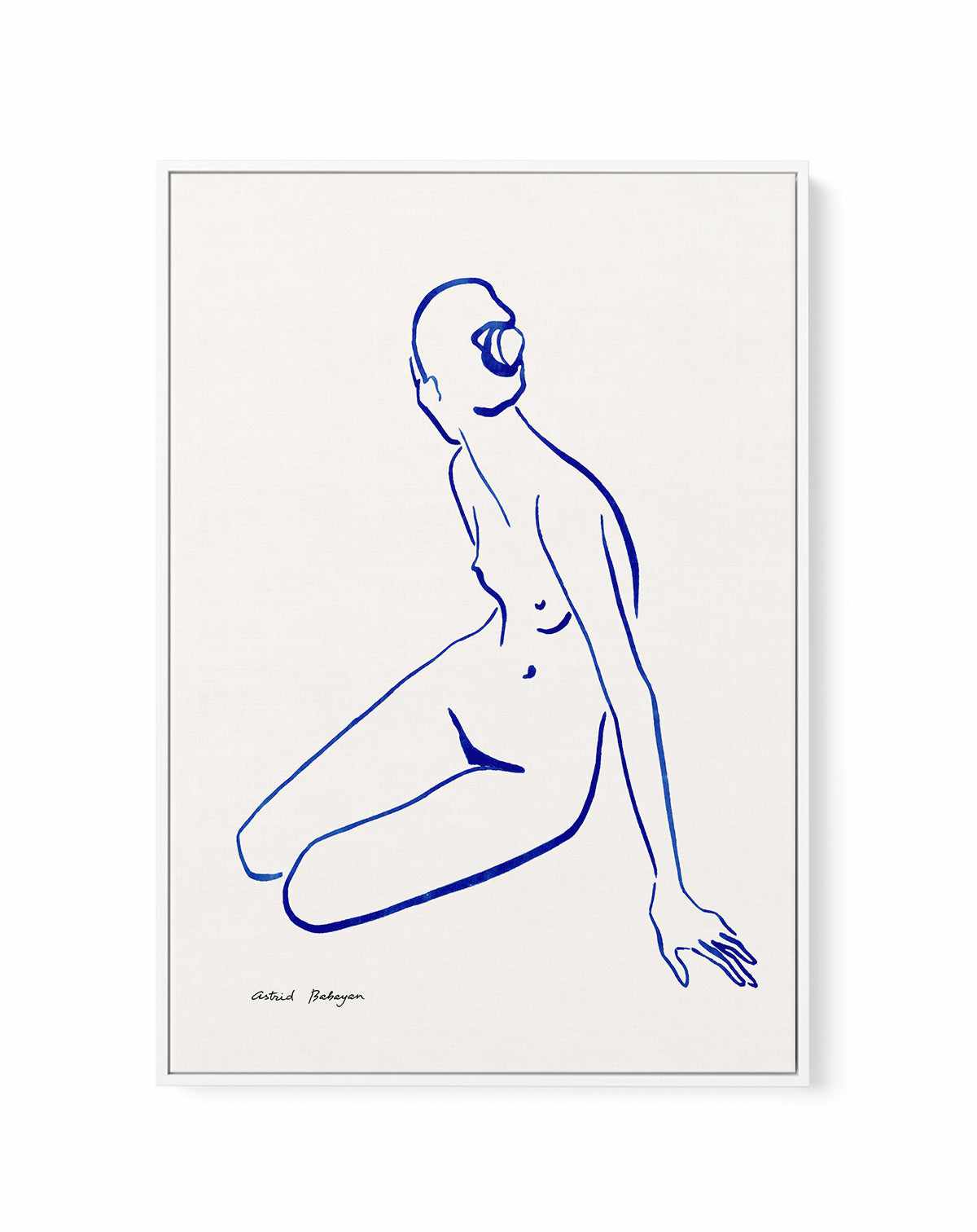 Female Outlines V by Astrid Babayan | Framed Canvas Art Print