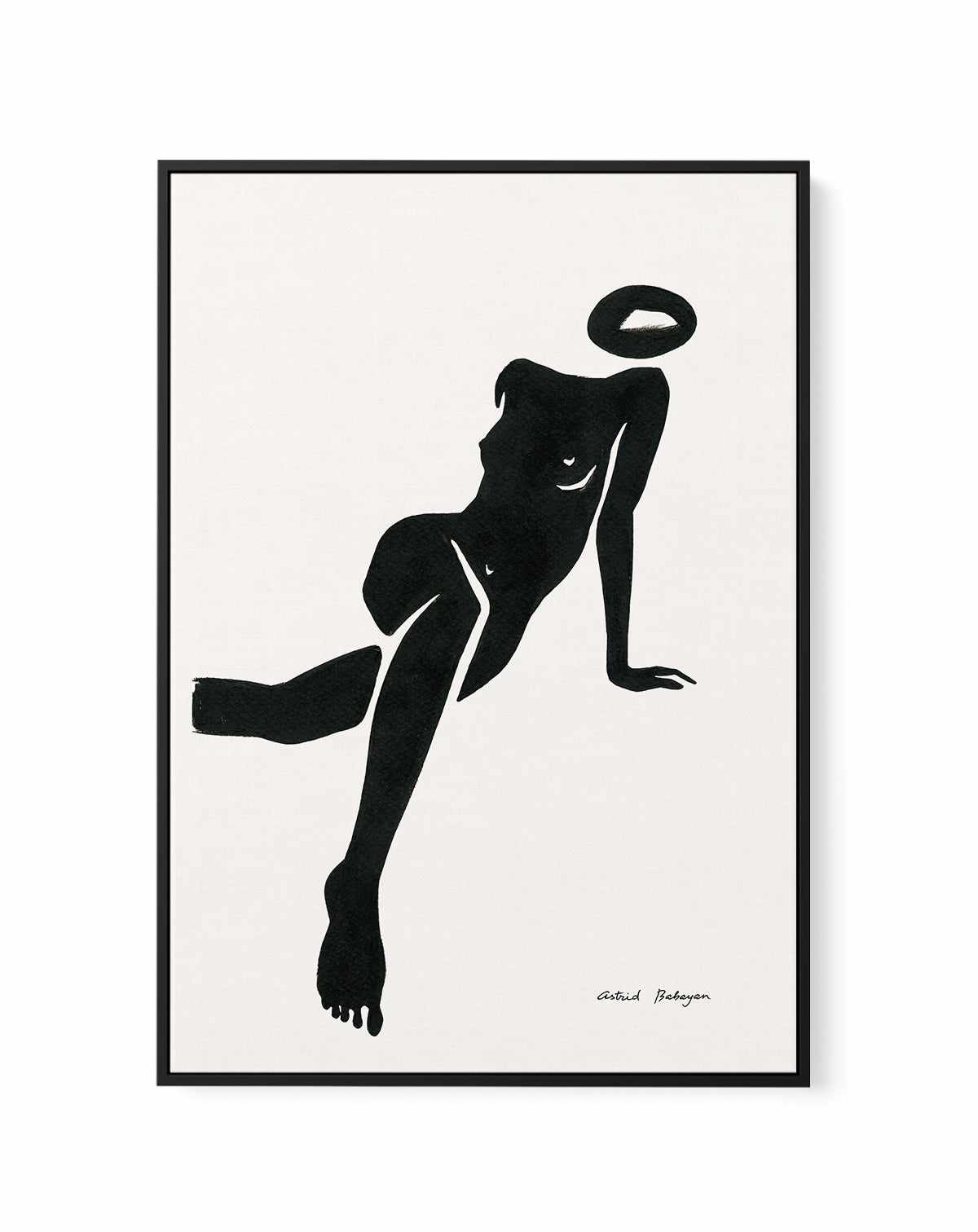 Female Shapes I in Black I by Astrid Babayan | Framed Canvas Art Print from Olive et Oriel where you can shop wallpaper and artworks online