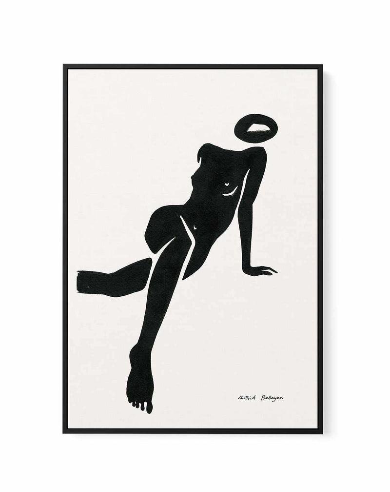 Female Shapes I in Black I by Astrid Babayan | Framed Canvas Art Print