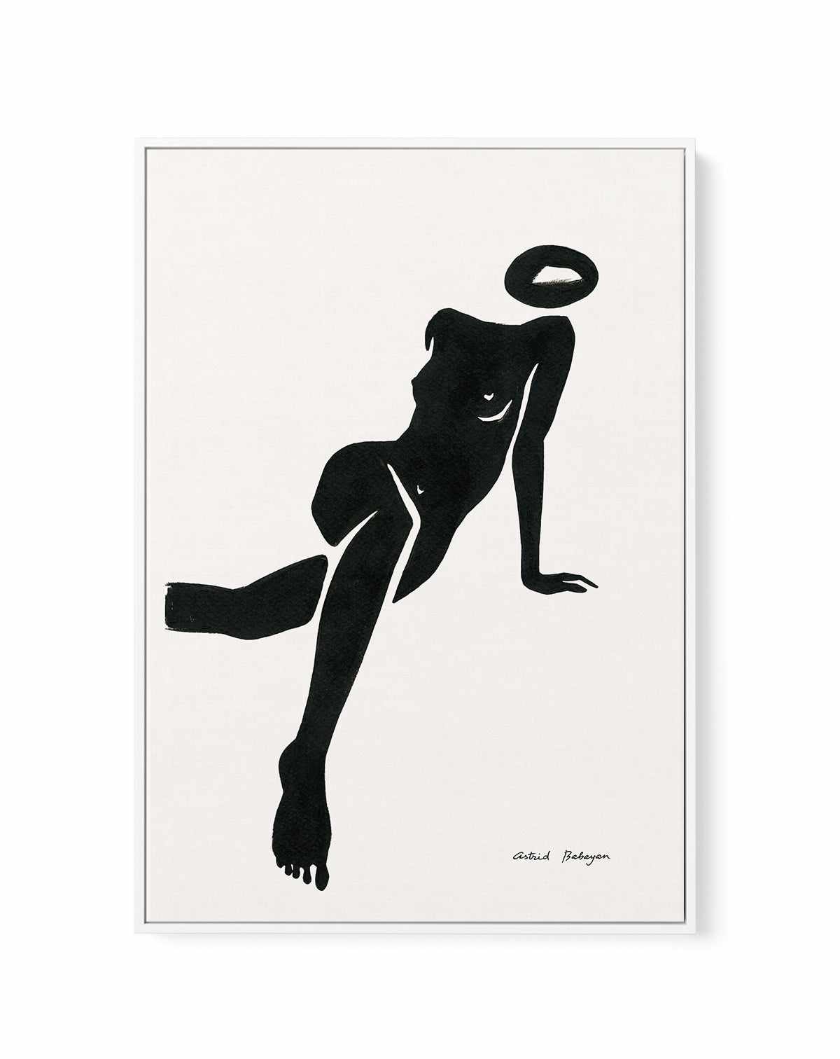 Female Shapes I in Black I by Astrid Babayan | Framed Canvas Art Print