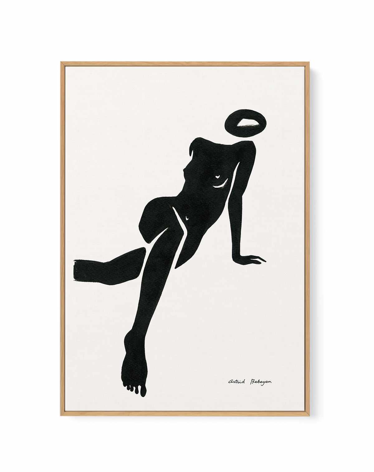 Female Shapes I in Black I by Astrid Babayan | Framed Canvas Art Print from Olive et Oriel where you can shop wallpaper and artworks online