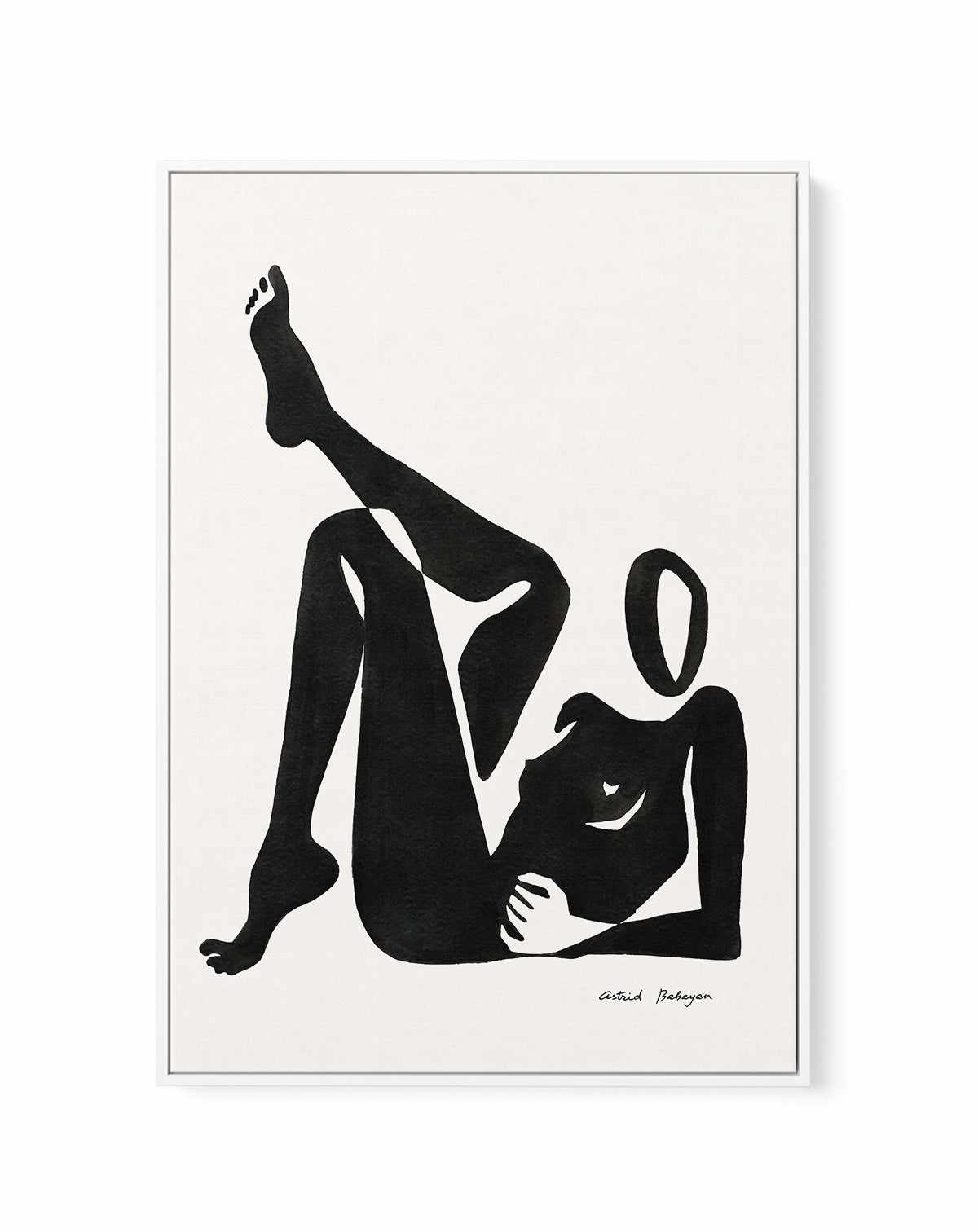 Female Shapes I in Black VIII by Astrid Babayan | Framed Canvas Art Print