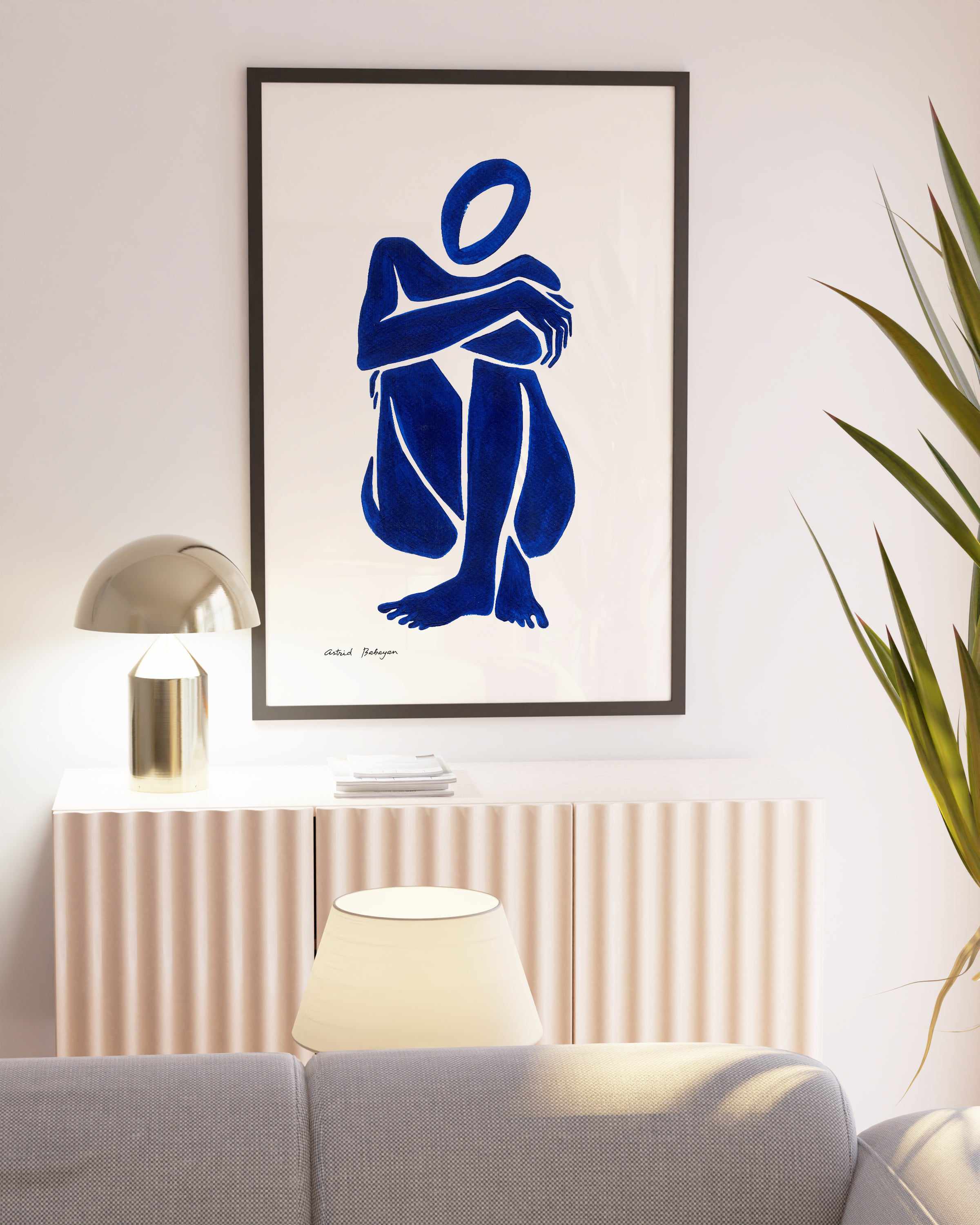 Female Shapes I in Blue I by Astrid Babayan | Art Print