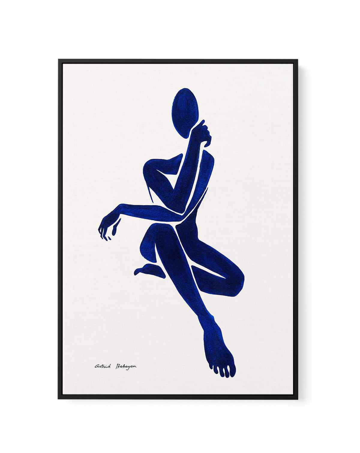 Female Shapes I in Blue II by Astrid Babayan | Framed Canvas Art Print