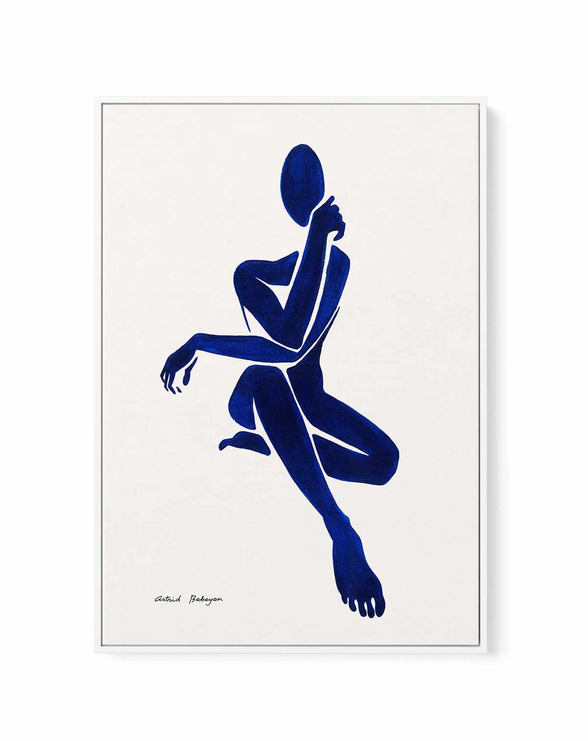 Female Shapes I in Blue II by Astrid Babayan | Framed Canvas Art Print