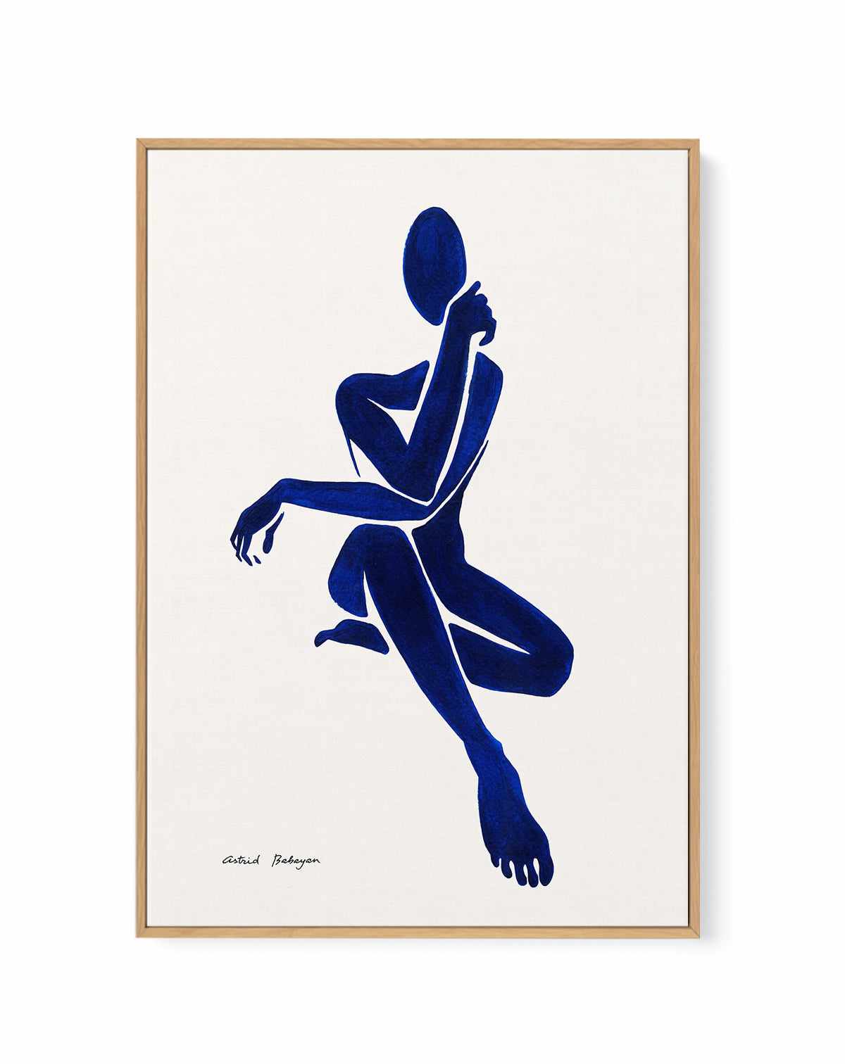 Female Shapes I in Blue II by Astrid Babayan | Framed Canvas Art Print