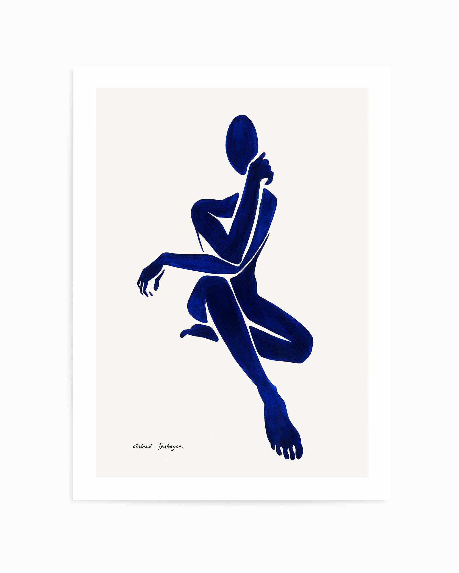 Female Shapes I in Blue II by Astrid Babayan | Art Print from Olive et Oriel where you can shop wallpaper and artworks online