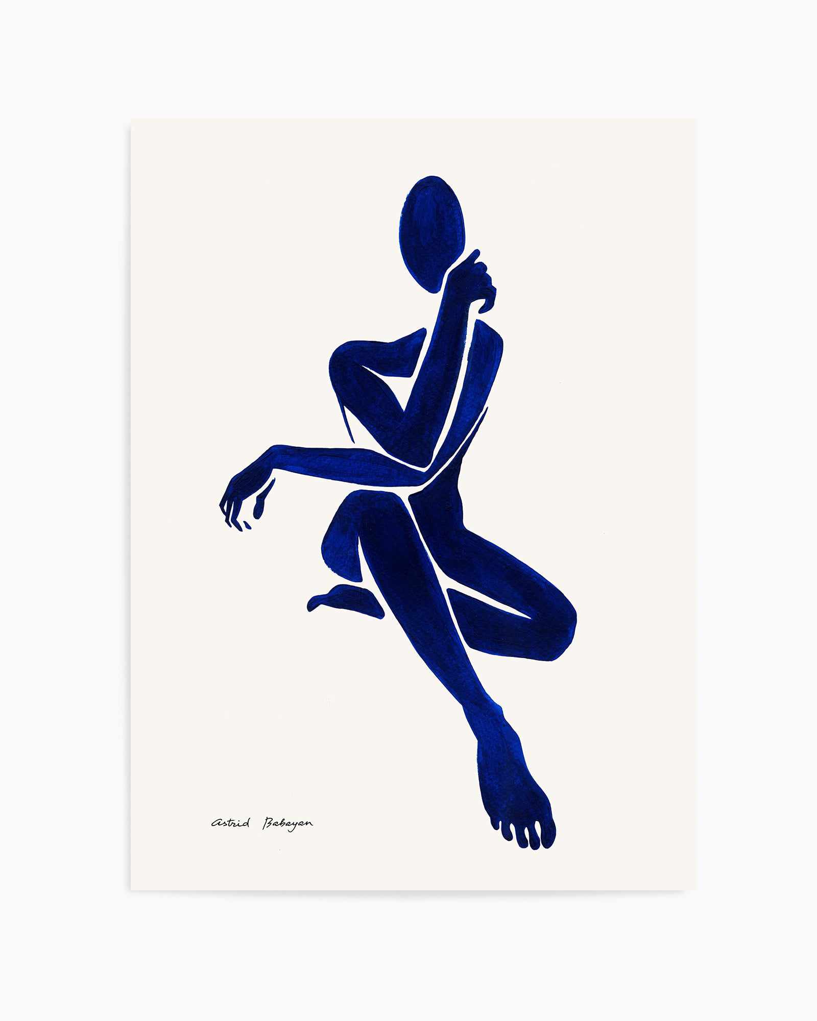 Female Shapes I in Blue II by Astrid Babayan | Art Print from Olive et Oriel where you can shop wallpaper and artworks online