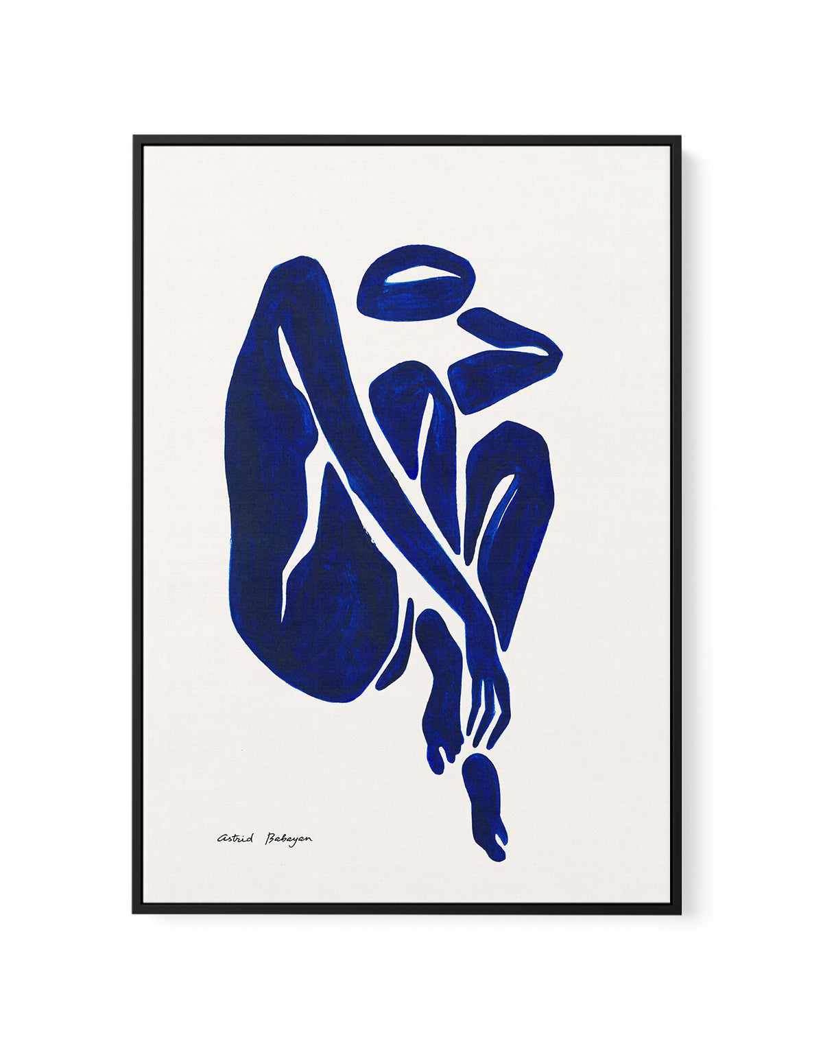 Female Shapes I in Blue III by Astrid Babayan | Framed Canvas Art Print