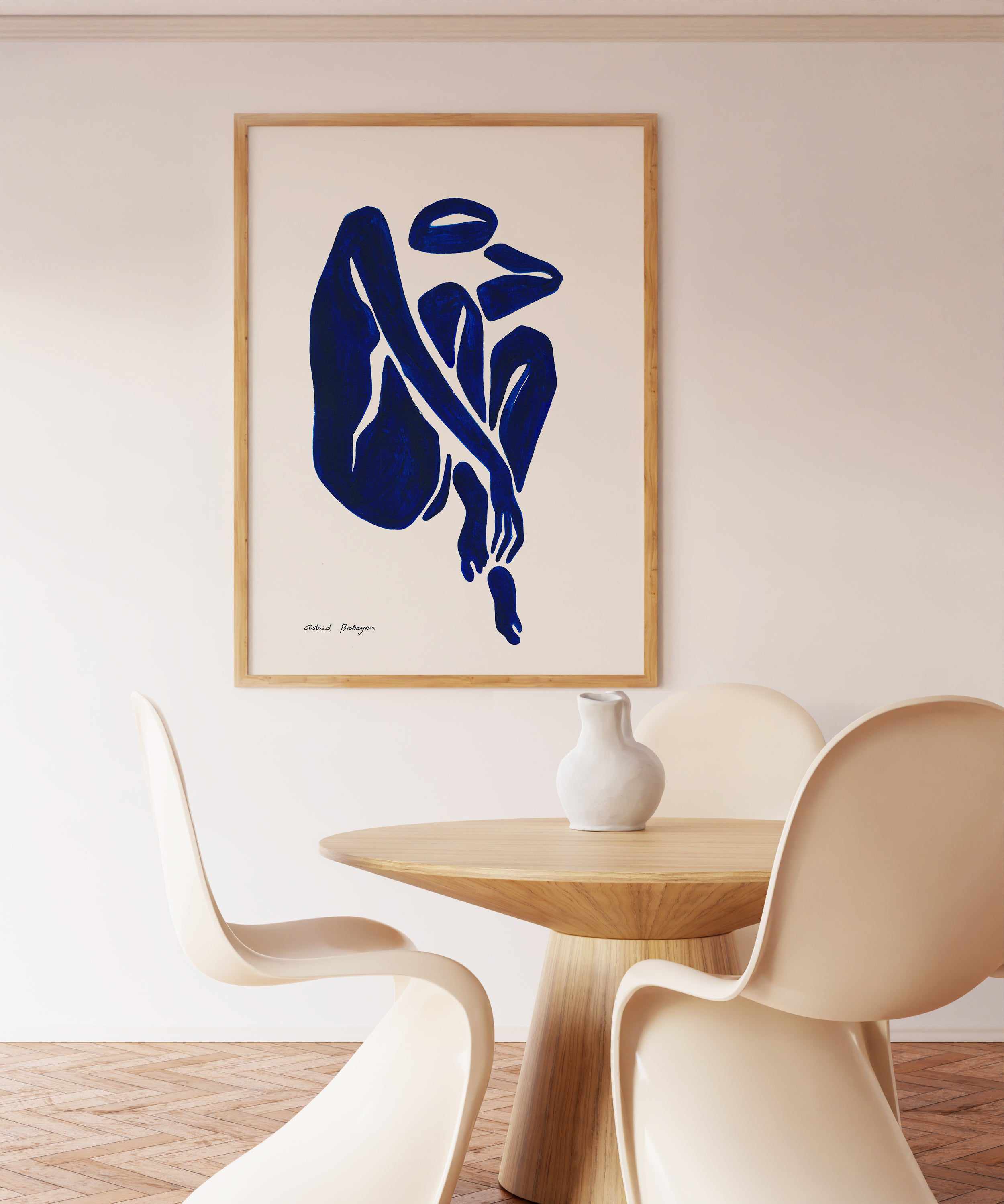 Female Shapes I in Blue III by Astrid Babayan | Art Print