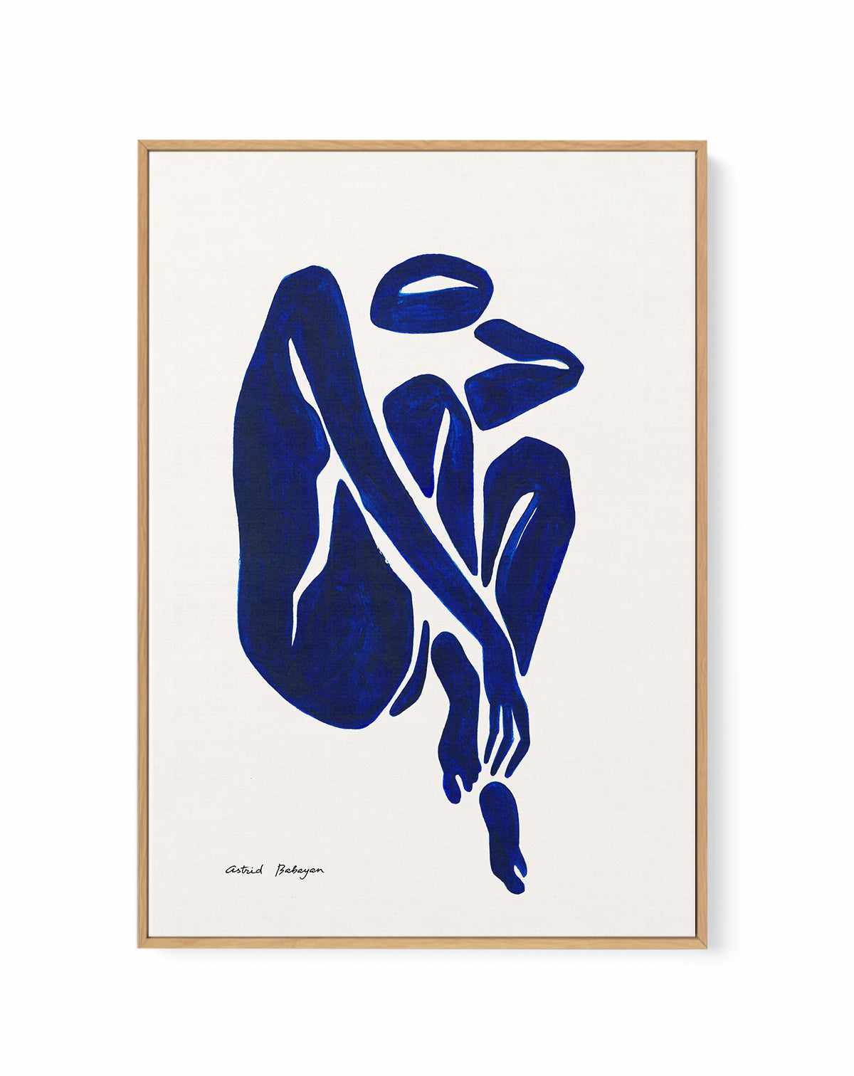 Female Shapes I in Blue III by Astrid Babayan | Framed Canvas Art Print