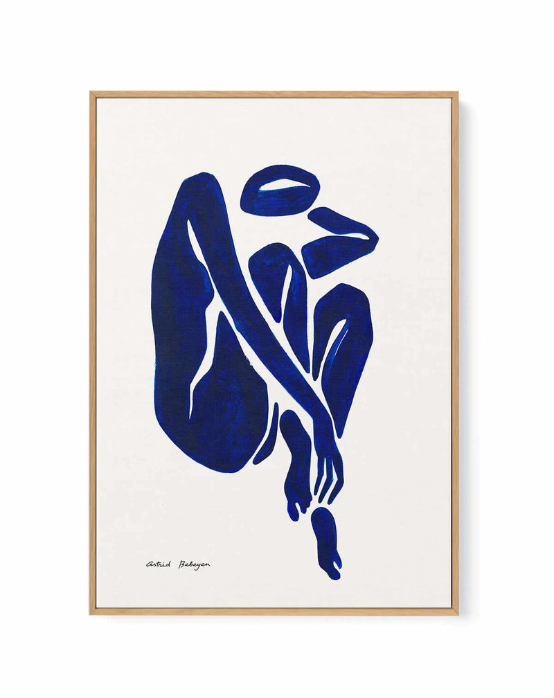 Female Shapes I in Blue III by Astrid Babayan | Framed Canvas Art Print