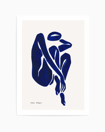 Female Shapes I in Blue III by Astrid Babayan | Art Print from Olive et Oriel where you can shop wallpaper and artworks online