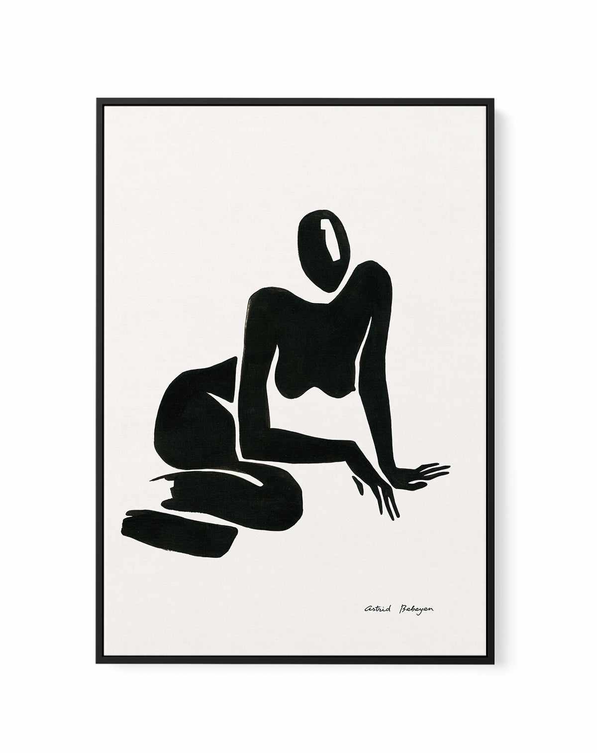 Female Shapes II in Black I by Astrid Babayan | Framed Canvas Art Print from Olive et Oriel where you can shop wallpaper and artworks online