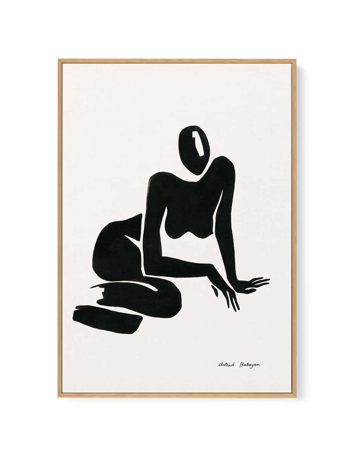 Female Shapes II in Black I by Astrid Babayan | Framed Canvas Art Print from Olive et Oriel where you can shop wallpaper and artworks online