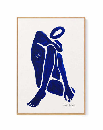 Female Shapes IV in Blue I by Astrid Babayan | Framed Canvas Art Print from Olive et Oriel where you can shop wallpaper and artworks online