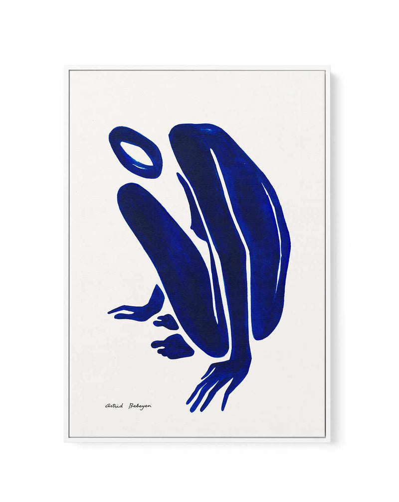 Female Shapes V in Blue I by Astrid Babayan | Framed Canvas Art Print