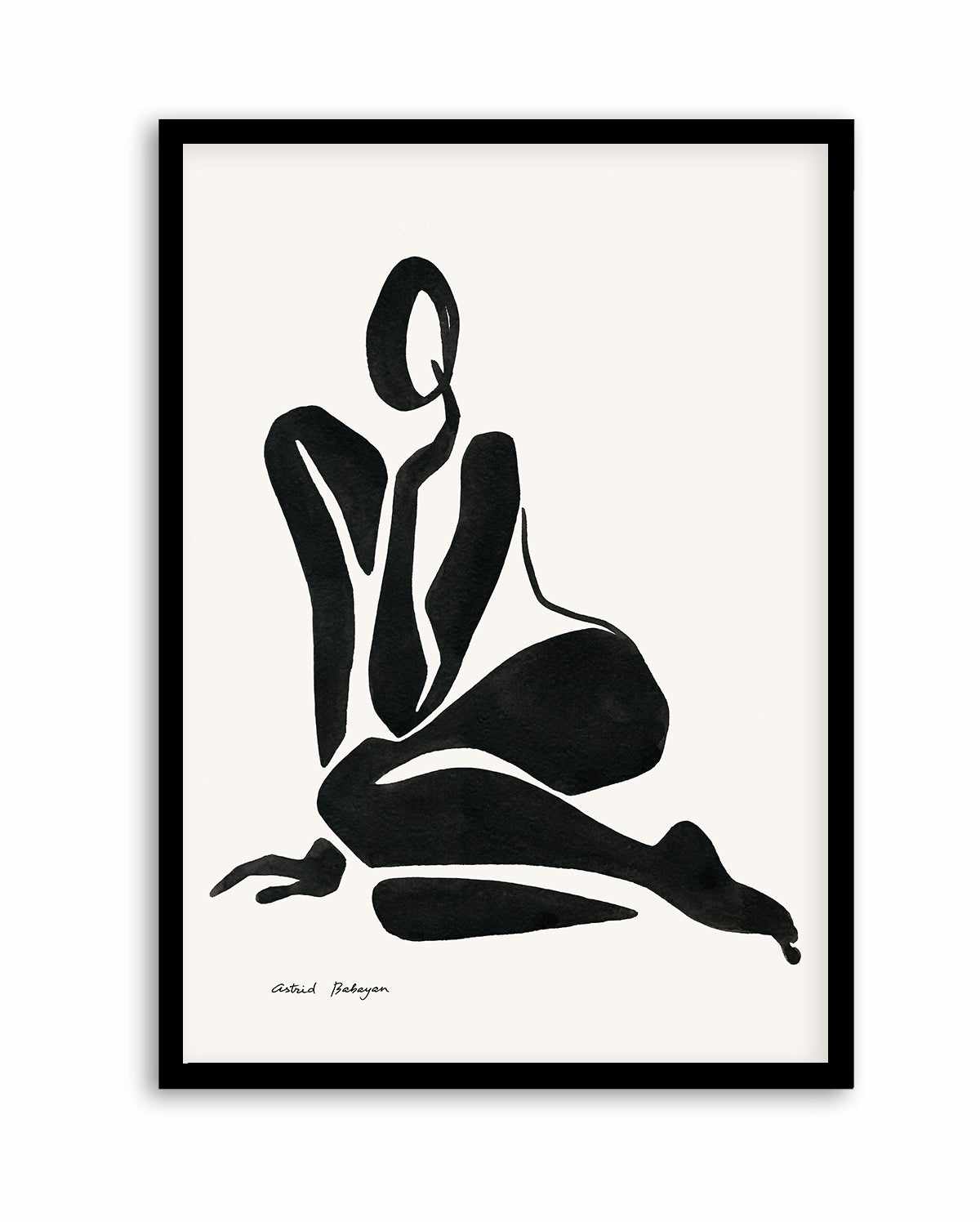 Female Shapes VI in Black I by Astrid Babayan | Art Print