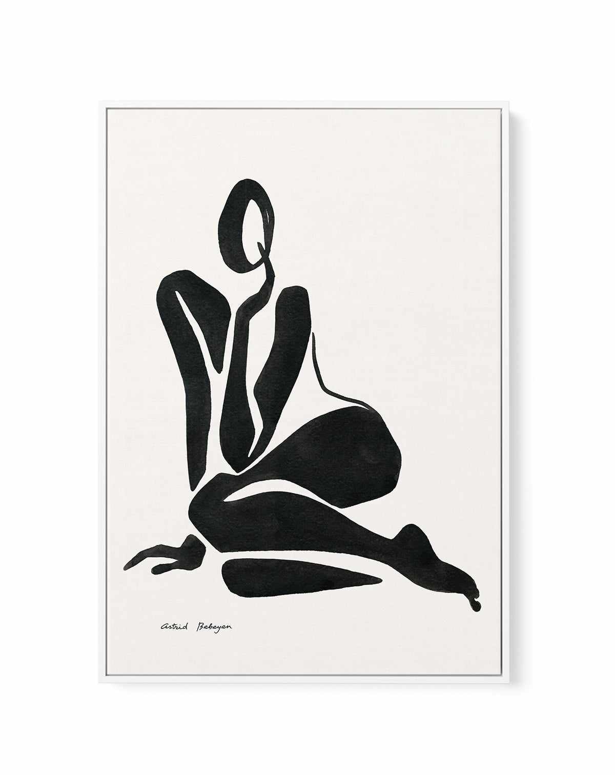 Female Shapes VI in Black I by Astrid Babayan | Framed Canvas Art Print