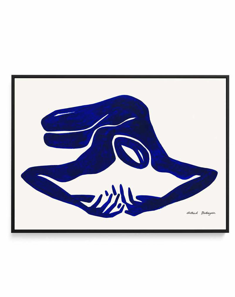 Female Shapes VI in Blue I by Astrid Babayan | Framed Canvas Art Print