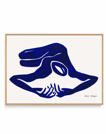 Female Shapes VI in Blue I by Astrid Babayan | Framed Canvas Art Print from Olive et Oriel where you can shop wallpaper and artworks online