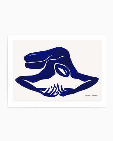 Female Shapes VI in Blue I by Astrid Babayan | Art Print from Olive et Oriel where you can shop wallpaper and artworks online