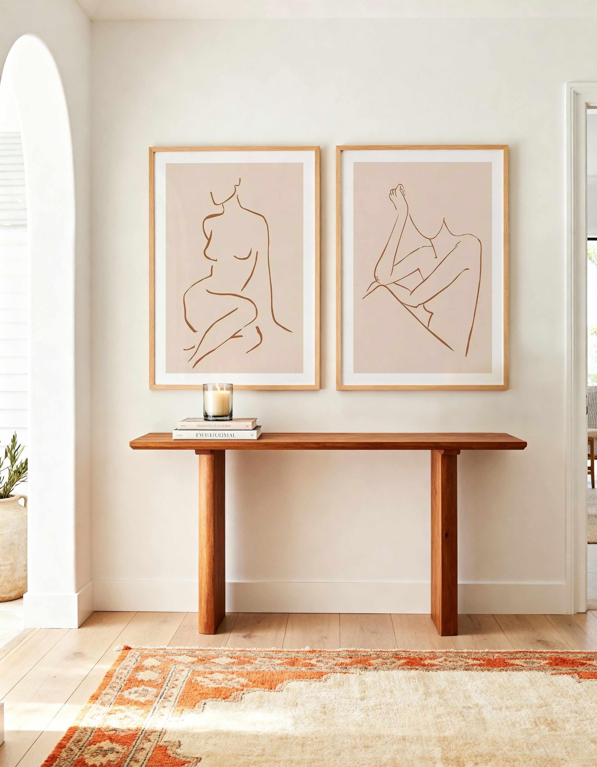 Female Form I & II Art Print Set of 2 | Matching Wall Art from Olive et Oriel where you can shop wallpaper and artworks online
